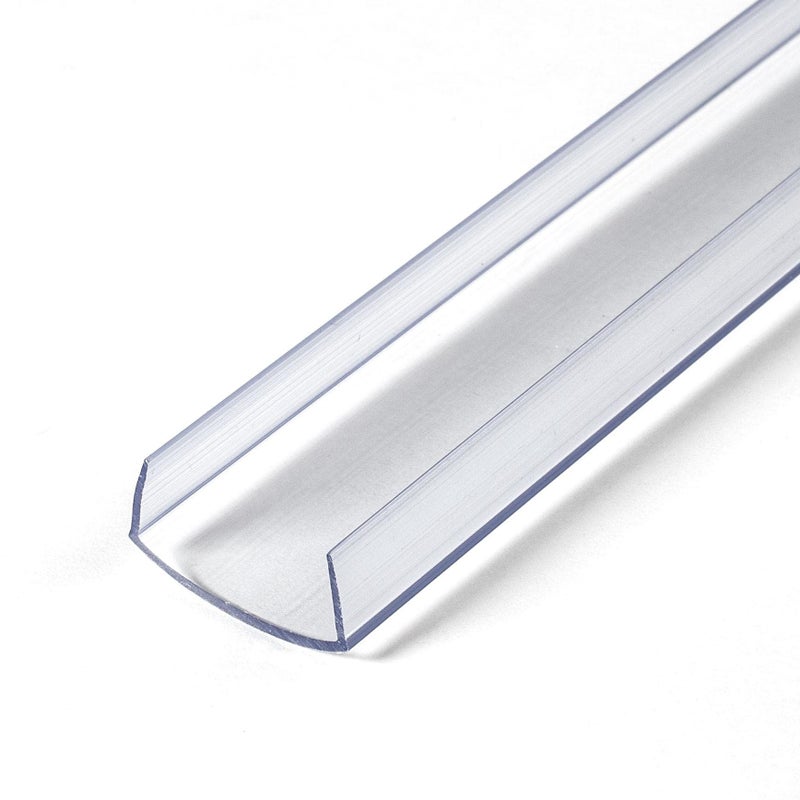 Outwater Plastics 100-Cl Clear 1" Rigid Vinyl Clear Plastic U-Channel/C-Channel 36 Inch Lengths (Pack of 4) - Image 1